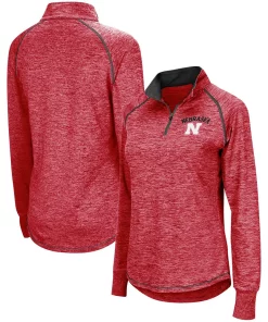 Women's Colosseum Scarlet Nebraska Huskers Bikram Quarter-Zip Pullover Jacket