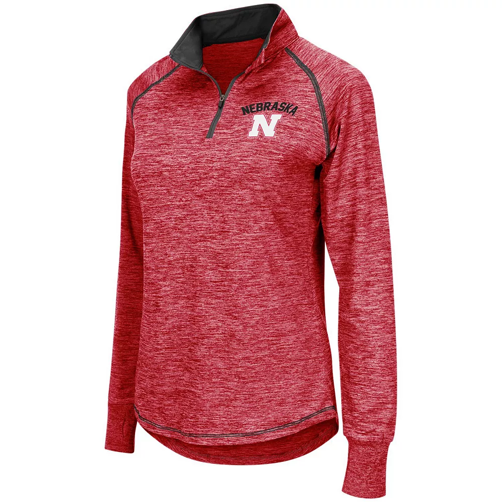 Women's Colosseum Scarlet Nebraska Huskers Bikram Quarter-Zip Pullover Jacket - Image 3