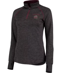 Women's Colosseum Black Montana Grizzlies Bikram Quarter-Zip Jacket