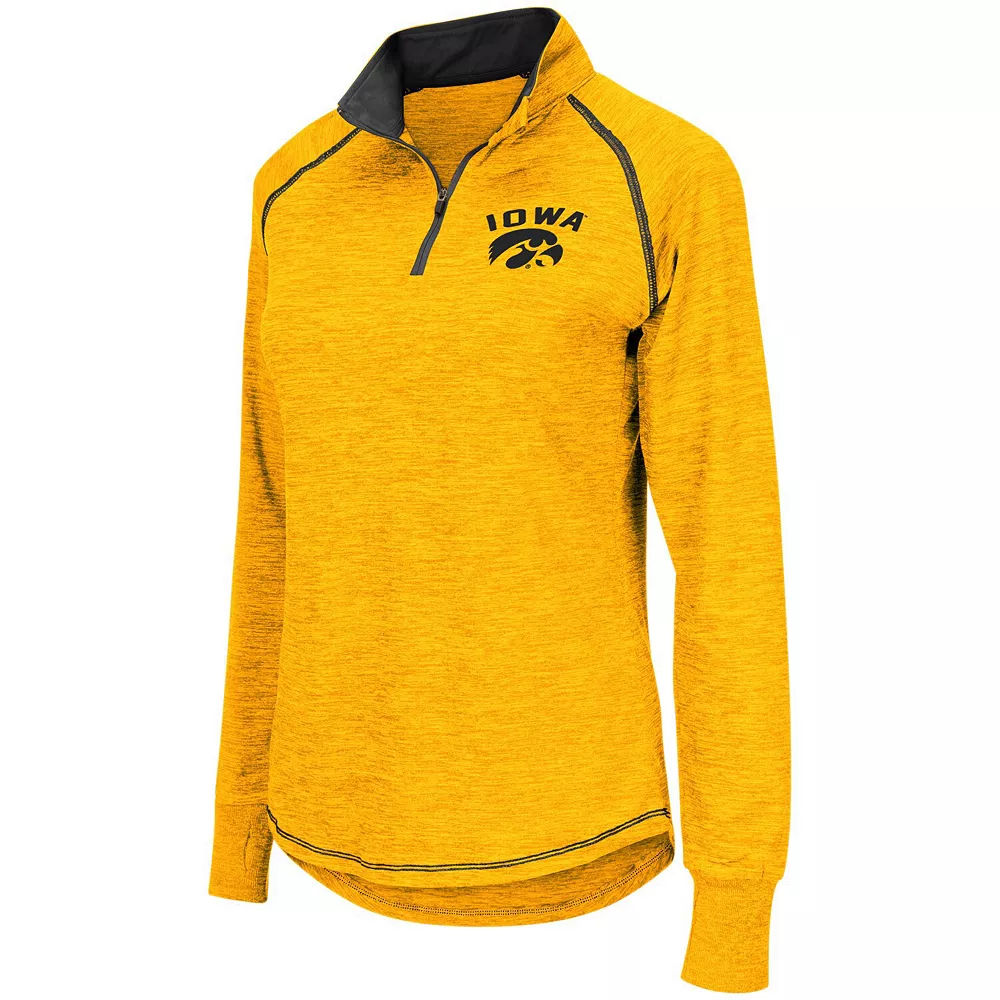 Women's Colosseum Gold Iowa Hawkeyes Bikram Quarter-Zip Pullover Jacket - Image 3