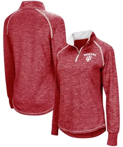 Women's Colosseum Crimson Indiana Hoosiers Bikram Quarter-Zip Pullover Jacket