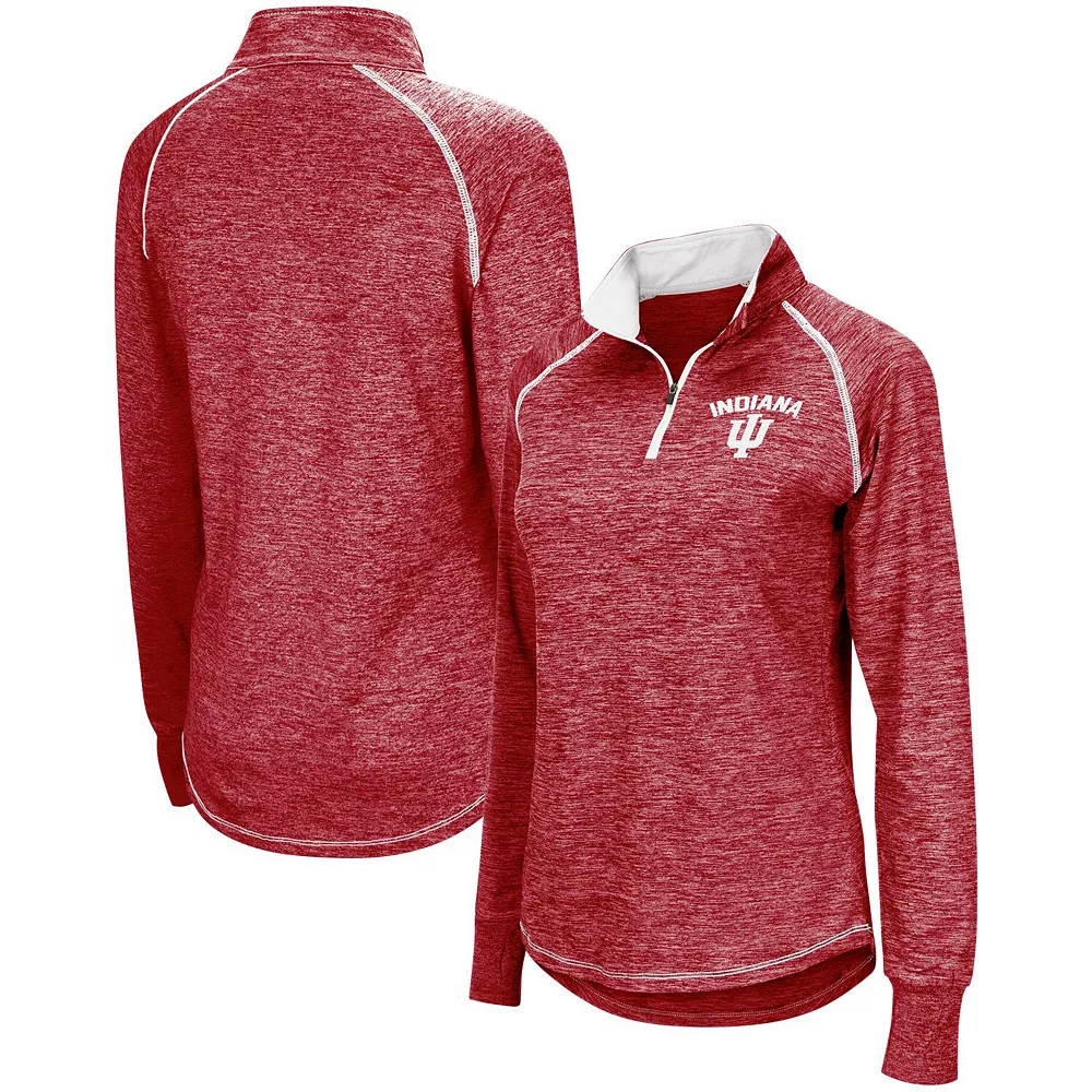 Women's Colosseum Crimson Indiana Hoosiers Bikram Quarter-Zip Pullover Jacket - Image 2
