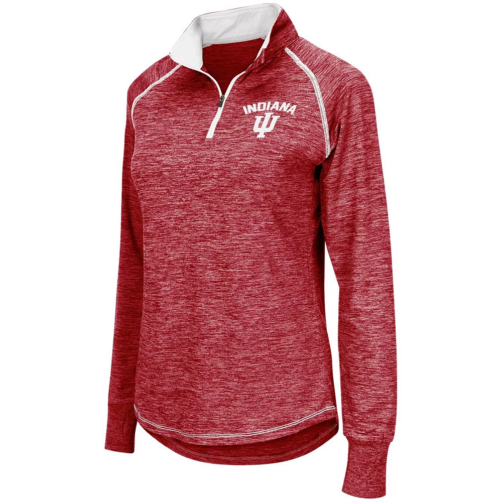 Women's Colosseum Crimson Indiana Hoosiers Bikram Quarter-Zip Pullover Jacket - Image 3