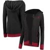 Women's Colosseum Charcoal Alabama Crimson Tide Steeplechase Open Hooded Tri-Blend Cardigan