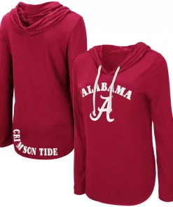Women's Colosseum Crimson Alabama Crimson Tide My Lover Long Sleeve Hoodie T-Shirt