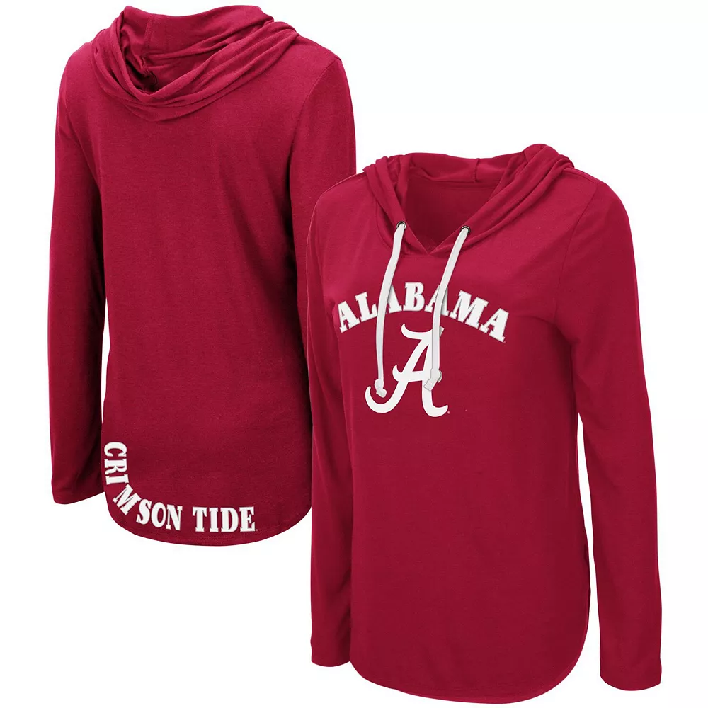 Women's Colosseum Crimson Alabama Crimson Tide My Lover Long Sleeve Hoodie T-Shirt