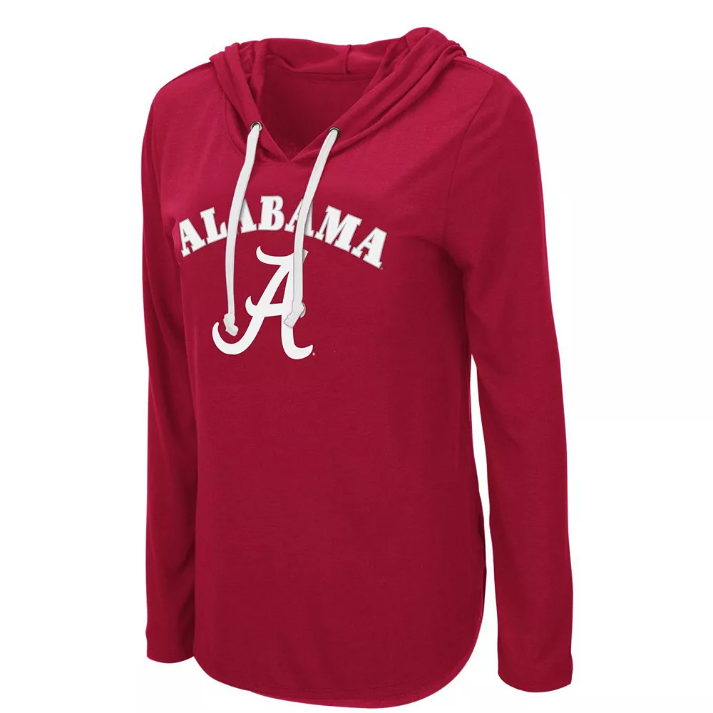 Women's Colosseum Crimson Alabama Crimson Tide My Lover Long Sleeve Hoodie T-Shirt - Image 3