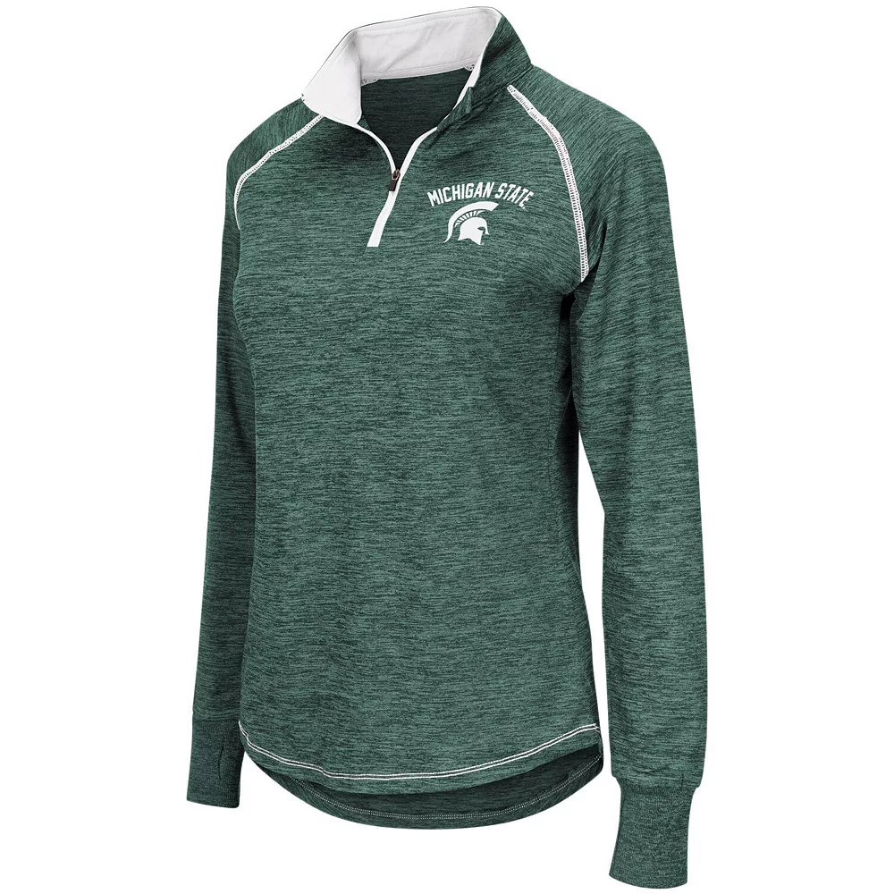 Women's Colosseum Green Michigan State Spartans Bikram Quarter-Zip Pullover Jacket - Image 3