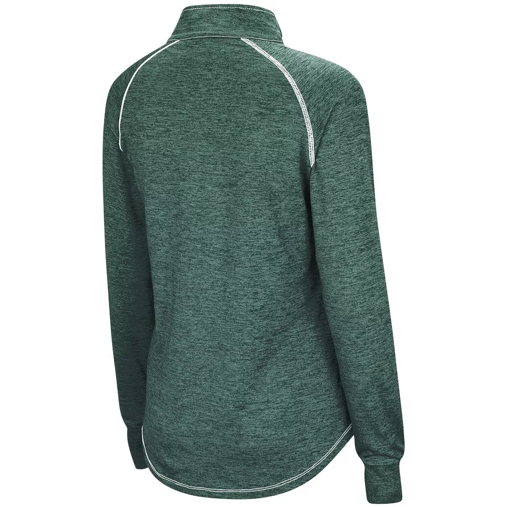 Women's Colosseum Green Michigan State Spartans Bikram Quarter-Zip Pullover Jacket - Image 4