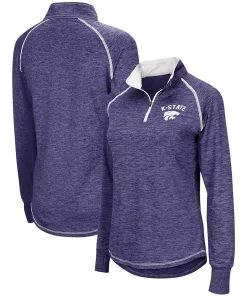 Women's Colosseum Purple Kansas State Wildcats Bikram Quarter-Zip Pullover Jacket