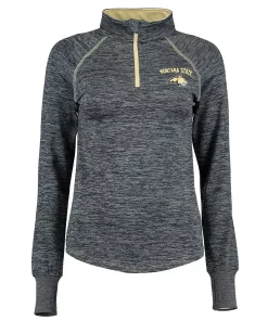 Women's Colosseum Navy Montana State Bobcats Bikram Quarter-Zip Long Sleeve Jacket