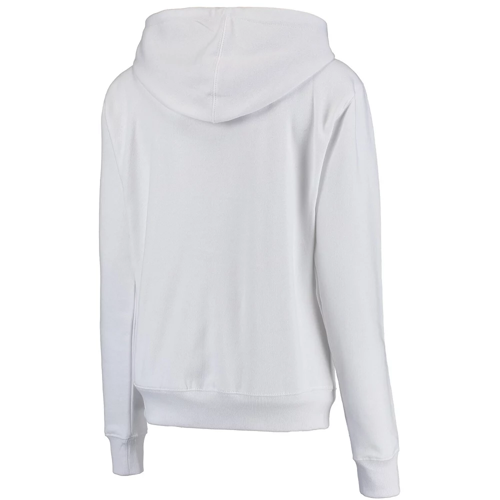 Women's White Indiana Hoosiers Arched Name Full Zip Hoodie - Image 3