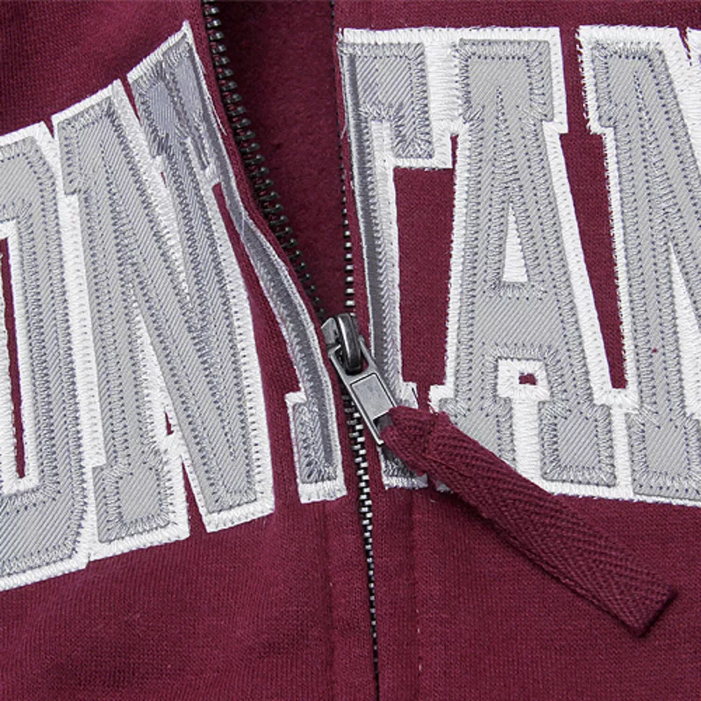 Women's Stadium Athletic Maroon Montana Grizzlies Arched Name Full-Zip Hoodie - Image 3