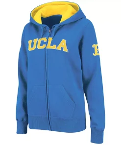 Women's Blue UCLA Bruins Arched Name Full-Zip Hoodie