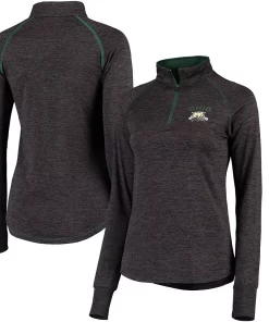 Women's Colosseum Black Ohio Bobcats Bikram Quarter-Zip Jacket