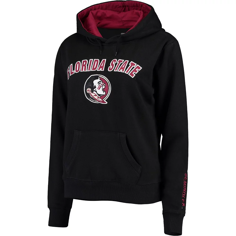 Women's Black Florida State Seminoles Arch & Logo 1 Pullover Hoodie - Image 3