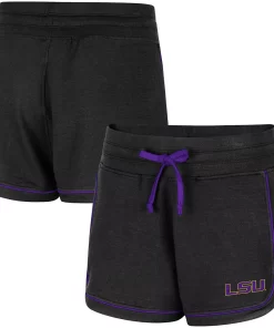 Women's Colosseum Black LSU Tigers Lil Sebastian Tri-Blend Shorts