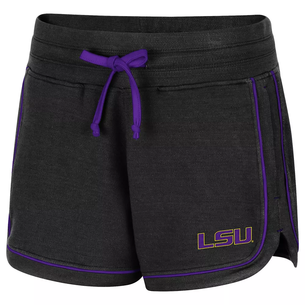 Women's Colosseum Black LSU Tigers Lil Sebastian Tri-Blend Shorts - Image 3