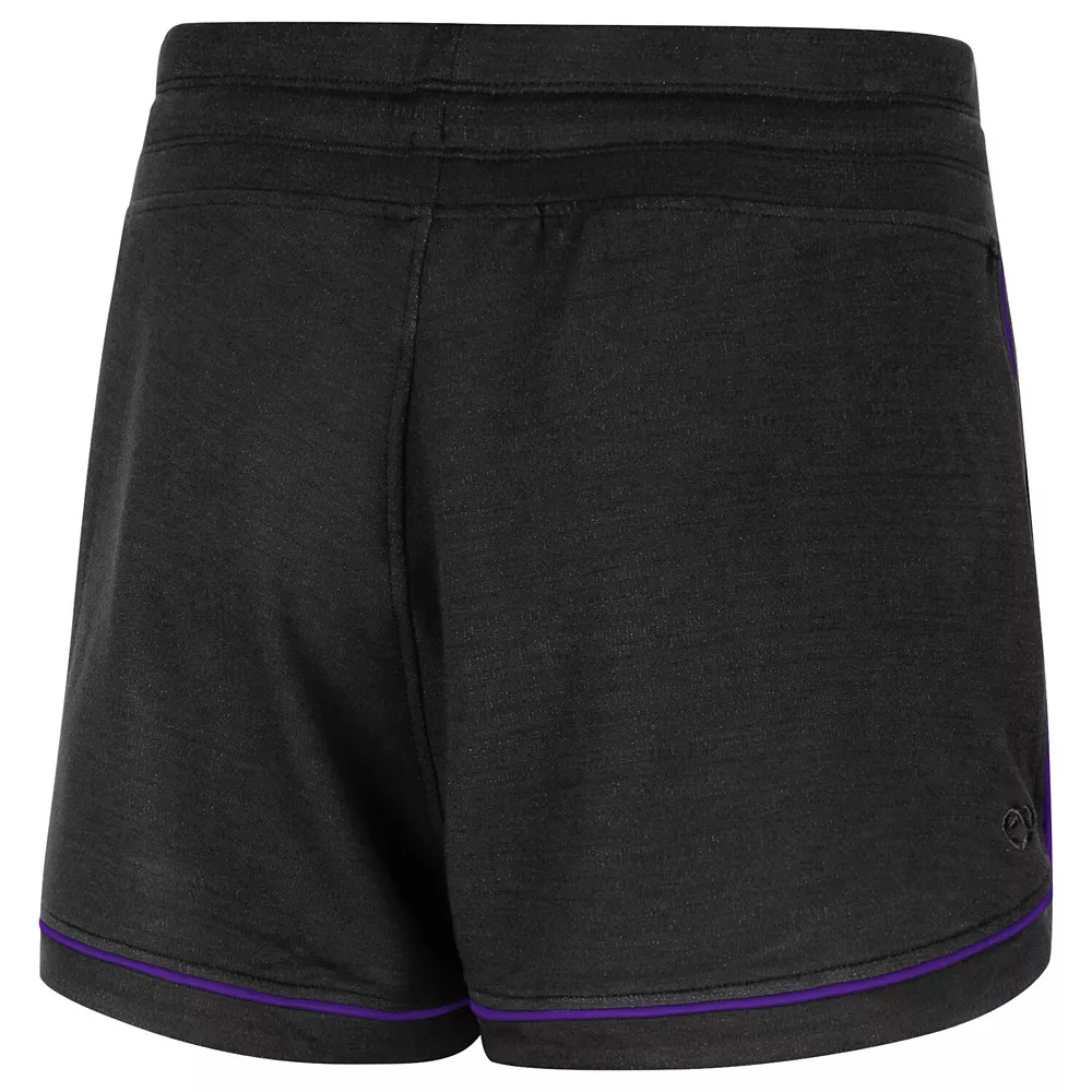 Women's Colosseum Black LSU Tigers Lil Sebastian Tri-Blend Shorts - Image 4