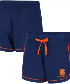 Women's Colosseum Navy Syracuse Orange Lil Sebastian Tri-Blend Shorts