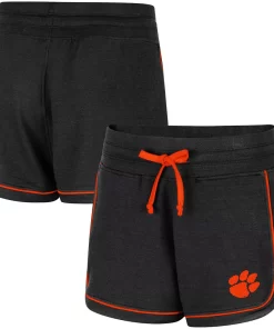 Women's Colosseum Black Clemson Tigers Lil Sebastian Tri-Blend Shorts