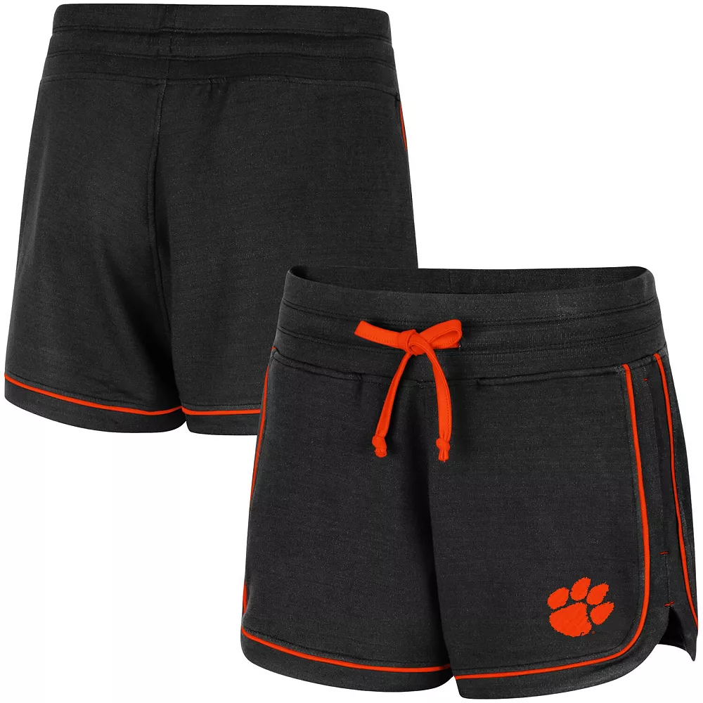Women's Colosseum Black Clemson Tigers Lil Sebastian Tri-Blend Shorts - Image 2