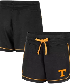 Women's Colosseum Black Tennessee Volunteers Lil Sebastian Tri-Blend Shorts