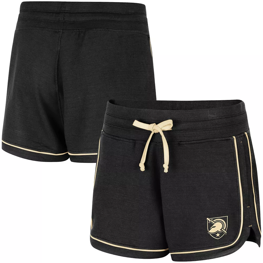 Women's Colosseum Black Army Black Knights Lil Sebastian Tri-Blend Shorts