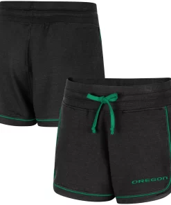 Women's Colosseum Black Oregon Ducks Lil Sebastian Tri-Blend Shorts