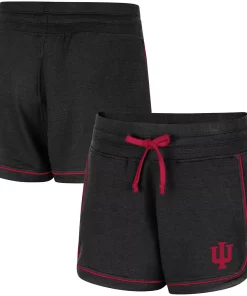 Women's Colosseum Black Indiana Hoosiers Lil Sebastian Tri-Blend Shorts