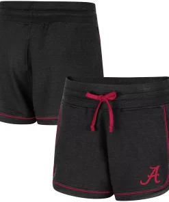 Women's Colosseum Black Alabama Crimson Tide Lil Sebastian Tri-Blend Shorts
