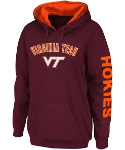 Women's Colosseum Maroon Virginia Tech Hokies Loud and Proud Pullover Hoodie
