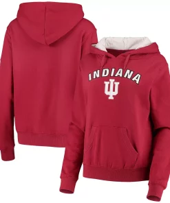 Women's Colosseum Crimson Indiana Hoosiers Loud and Proud Pullover Hoodie