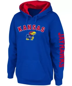 Women's Colosseum Royal Kansas Jayhawks Loud and Proud Pullover Hoodie