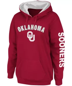 Women's Colosseum Crimson Oklahoma Sooners Loud and Proud Pullover Hoodie