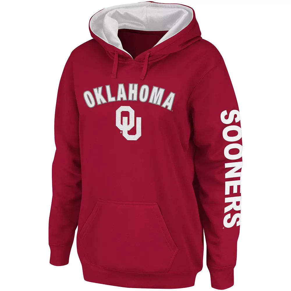 Women's Colosseum Crimson Oklahoma Sooners Loud and Proud Pullover Hoodie