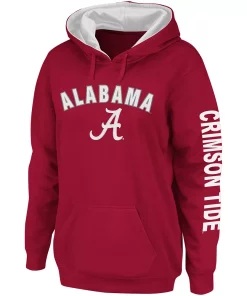 Women's Colosseum Crimson Alabama Crimson Tide Loud and Proud Pullover Hoodie