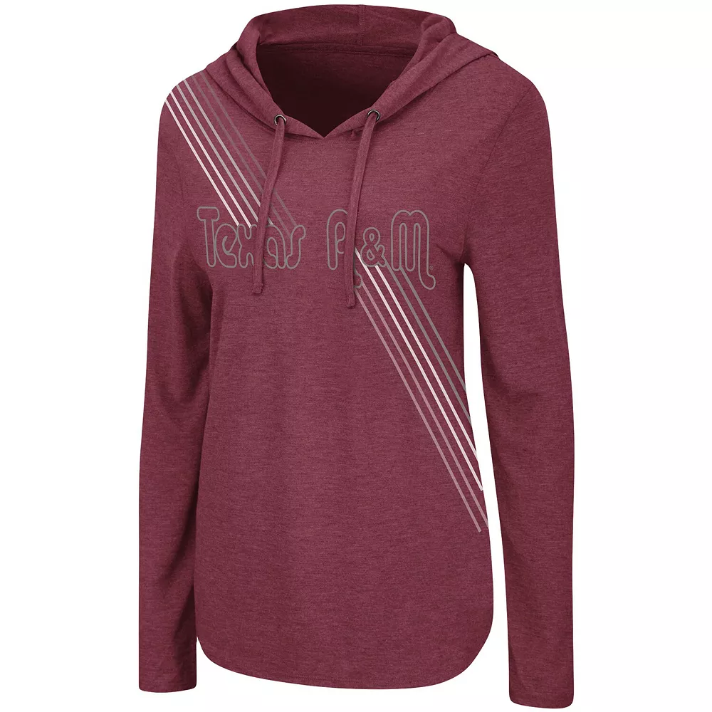 Women's Colosseum Maroon Texas A&M Aggies Bernadette Hoodie Long Sleeve T-Shirt - Image 3