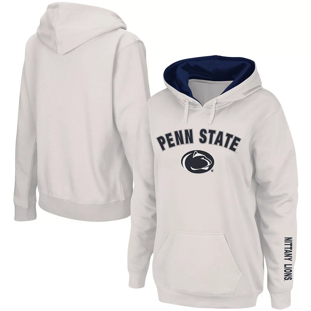 Women's White Penn State Nittany Lions Arch & Logo 1 Pullover Hoodie - Image 2