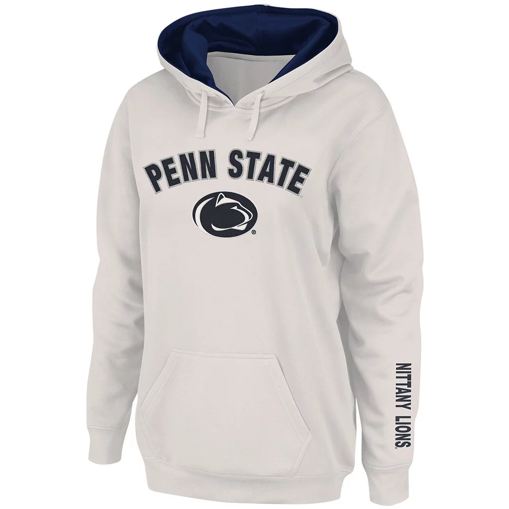 Women's White Penn State Nittany Lions Arch & Logo 1 Pullover Hoodie - Image 3