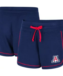 Women's Colosseum Heathered Navy Arizona Wildcats Lil Sebastian Tri-Blend Shorts