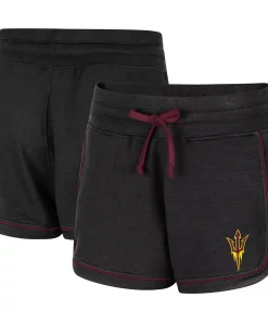 Women's Colosseum Heathered Black Arizona State Sun Devils Lil Sebastian Shorts