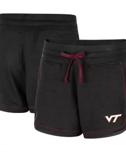 Women's Colosseum Heathered Black Virginia Tech Hokies Lil Sebastian Shorts