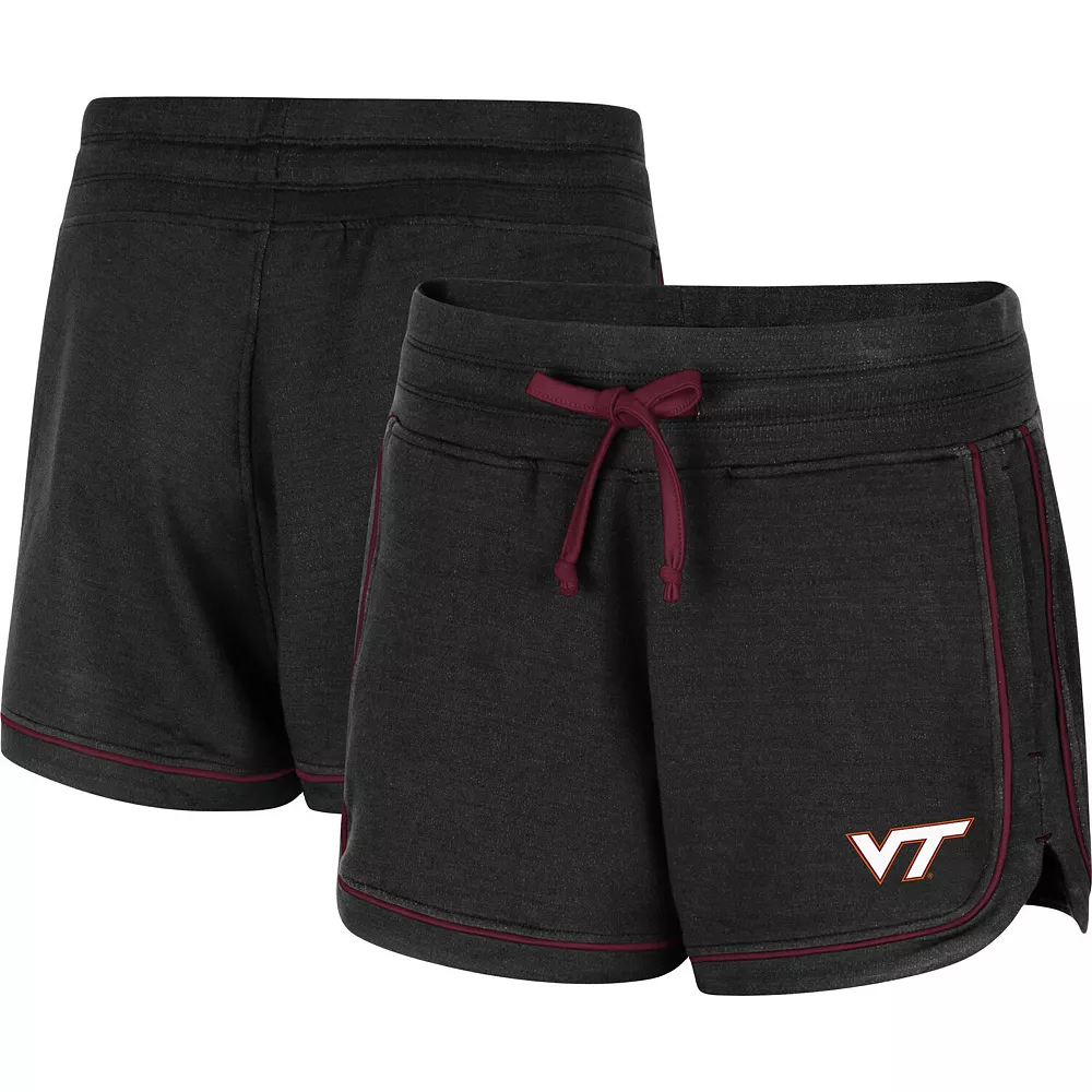 Women's Colosseum Heathered Black Virginia Tech Hokies Lil Sebastian Shorts - Image 2