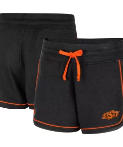 Women's Colosseum Heathered Black Oklahoma State Cowboys Lil Sebastian Shorts