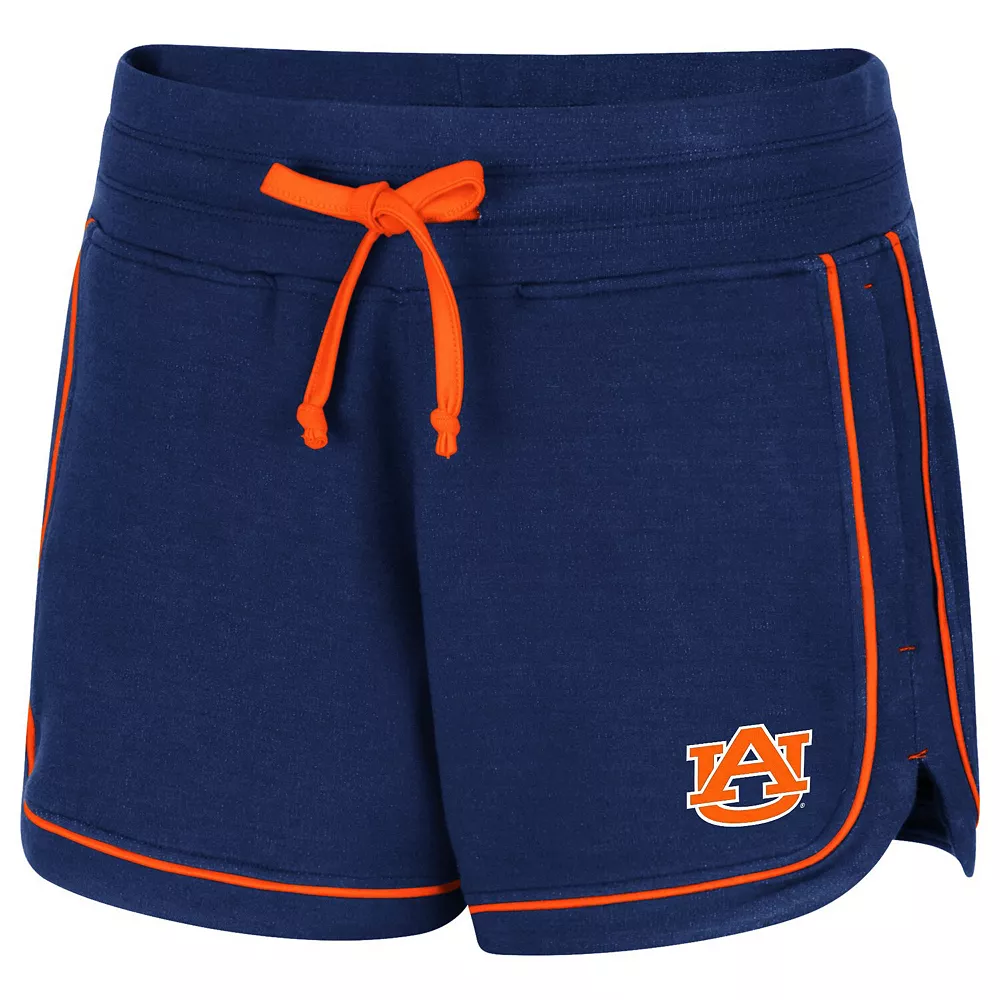 Women's Colosseum Heathered Navy Auburn Tigers Lil Sebastian Tri-Blend Shorts - Image 2