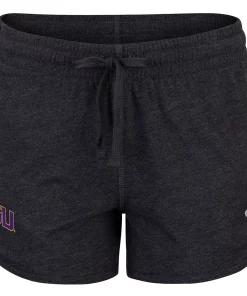 Women's Colosseum Heathered Black LSU Tigers Simone Lounge Shorts