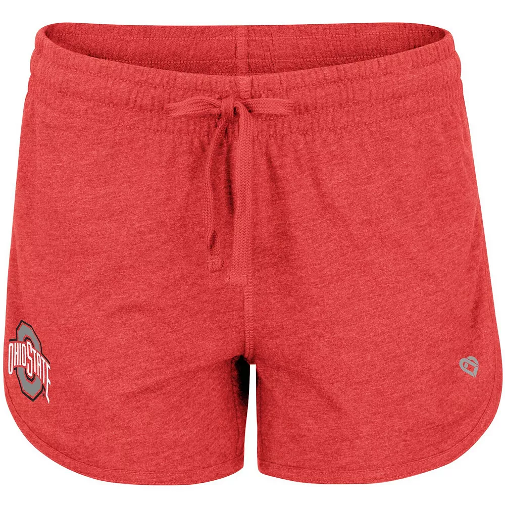Women's Colosseum Heathered Scarlet Ohio State Buckeyes Simone Lounge Shorts