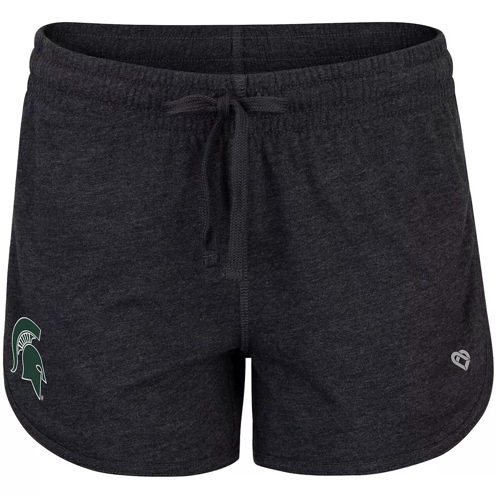 Women's Colosseum Heathered Black Michigan State Spartans Simone Lounge Shorts