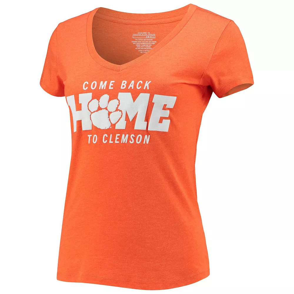 Women's Colosseum Orange Clemson Tigers Come Back Home V-Neck T-Shirt - Image 2